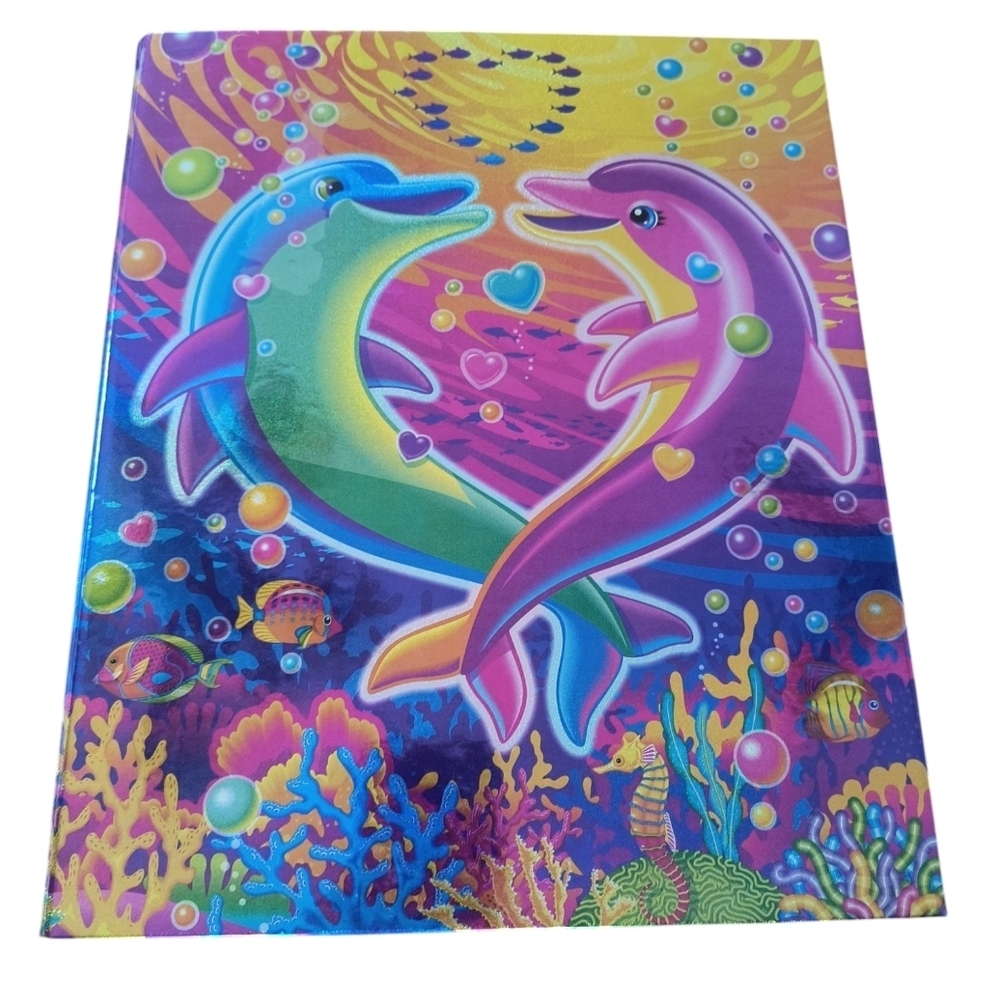 Lisa Frank Dancing Dolphins 3-Ring Binder 12"X10.5"X2"
